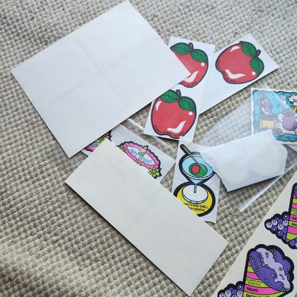 16 VINTAGE 1980s Natural Scratch & Sniff Stickers Mello Smellos Lot Still Smell - Picture 7 of 7